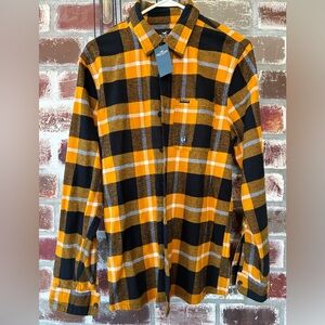 Hollister Men's Plaid Button-Down Shirt - Yellow and Black